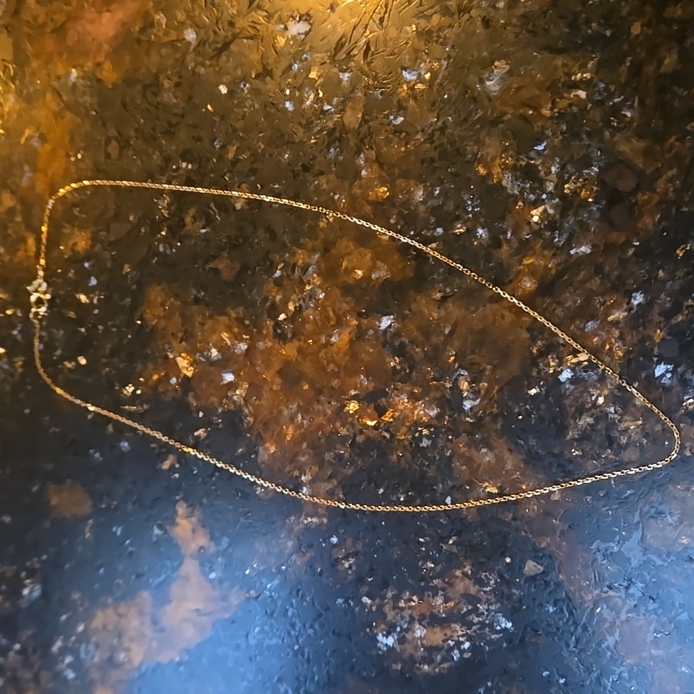 Italy S925 16" Gold Chain Necklace